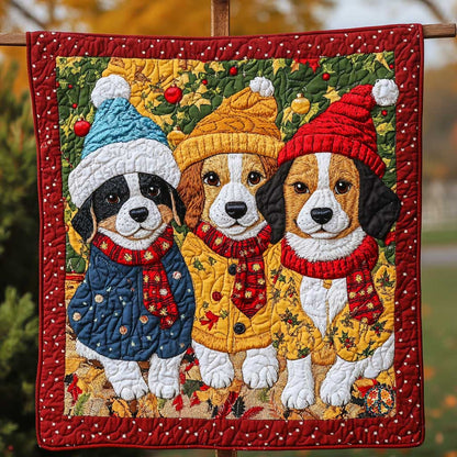 Basset Hound Puppies Christmas Sweater WP0111014CL Quilt