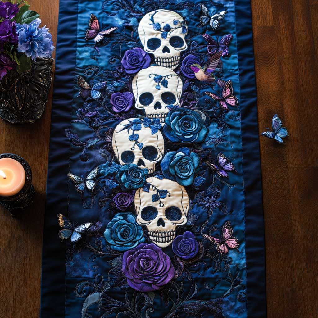 Day Of The Dead Harmony WN2910075CL Quilted Table Runner