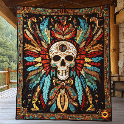 Tribal Skull WU0612013CL Quilt