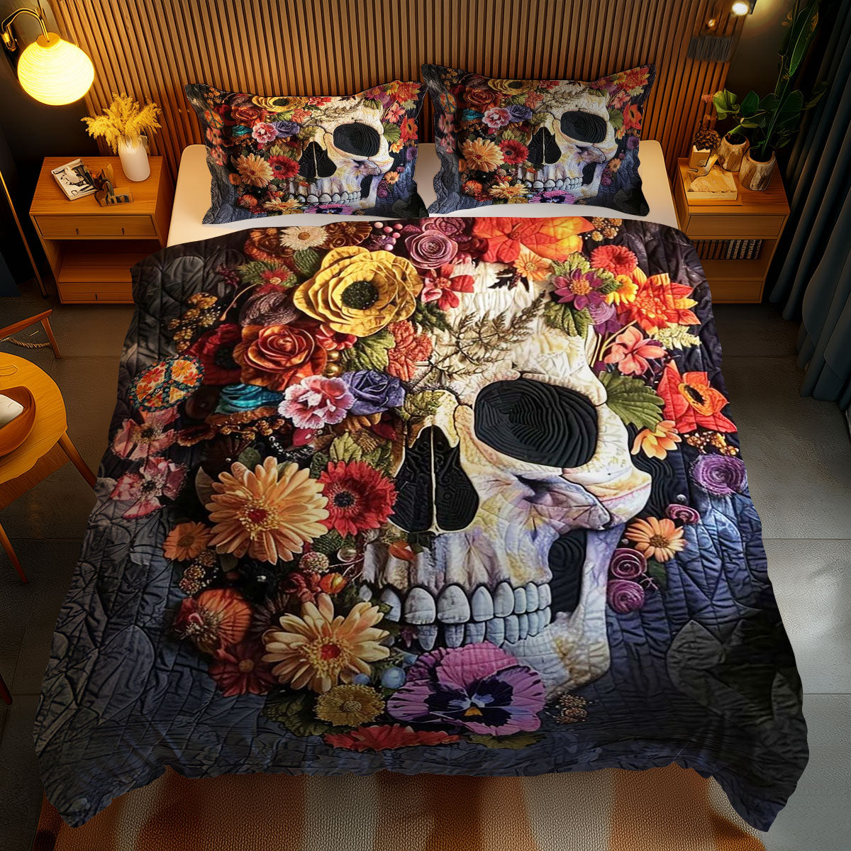 Floral Skull Dream WN2110088CL Duvet Cover Set