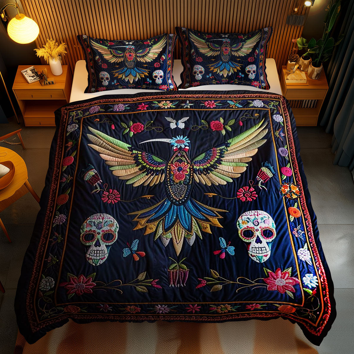 Floral Hummingbird Spirit WN2110086CL Duvet Cover Set
