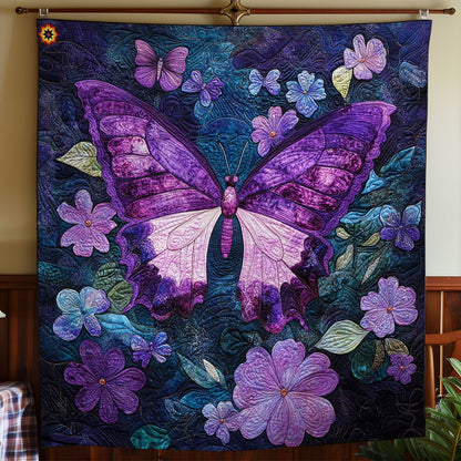 Purple Butterfly WY2311043CL Quilt