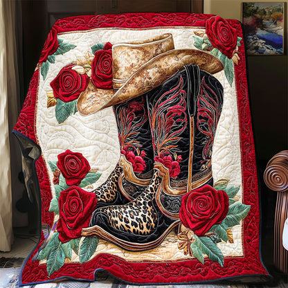 Cowboy Boots Rose WY0712017CL Quilt