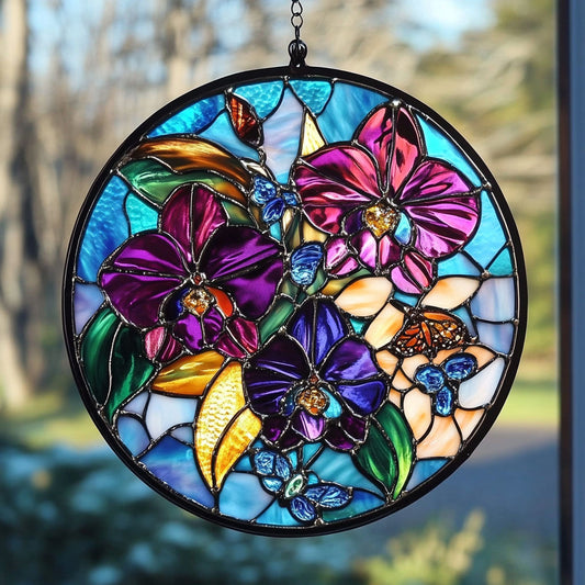 Vibrant Orchids WT1403004CL Suncatcher
