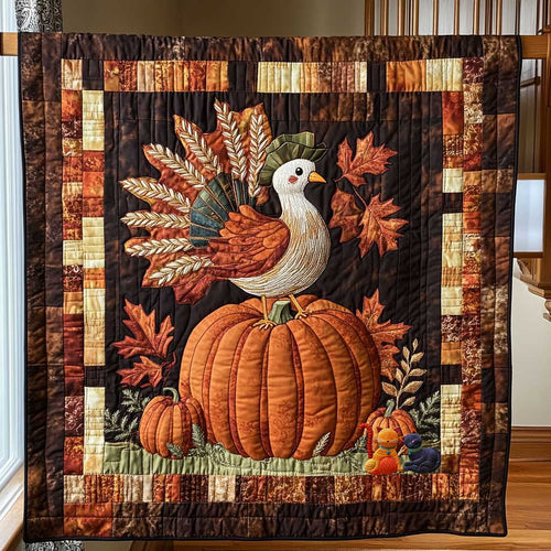 Turkey With Pumpkins WN0910140CL Quilt