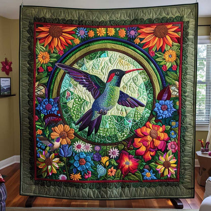 Hummingbird Floral Harmony WN1110059CL Quilt