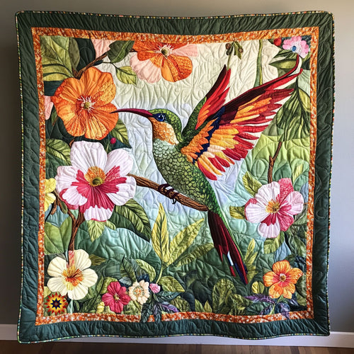 Flower Hummingbird WX0911020CL Quilt
