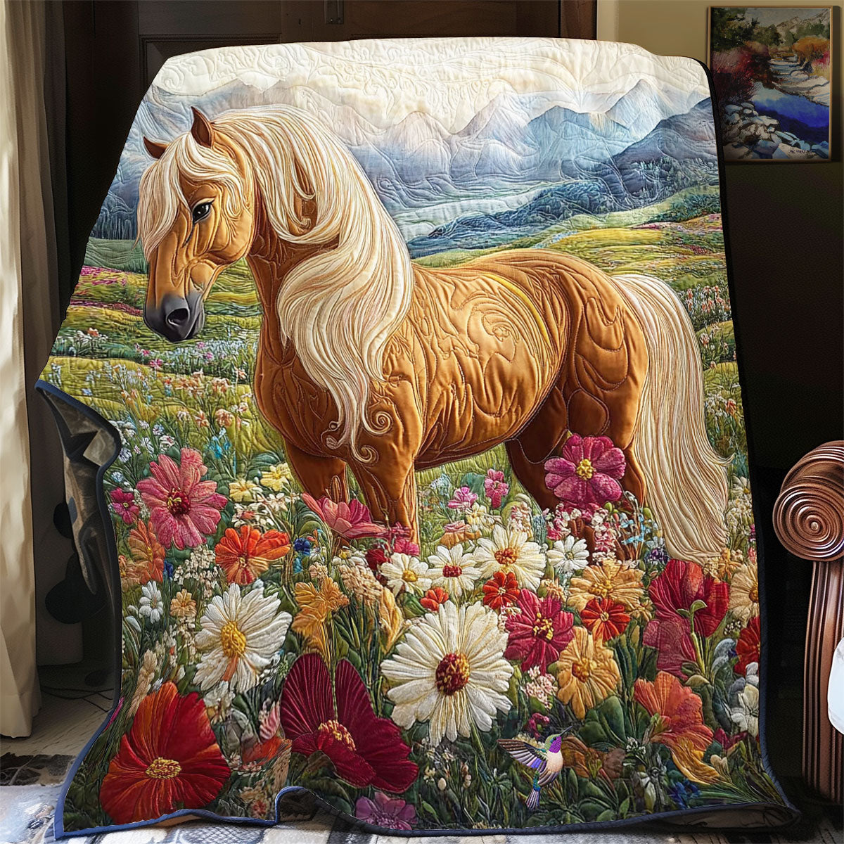 Horse In Highland WY0312044CL Quilt