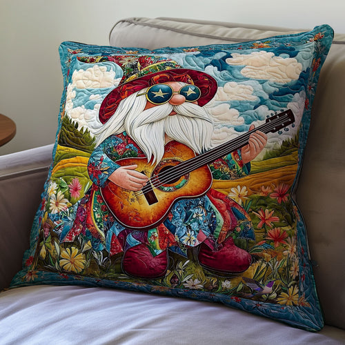 Hippie Gnome Playing Guitar WY1712060CL Quilt Pillow Case