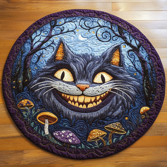Whimsical Evil Smile CP3005006CL Quilted Round Mat
