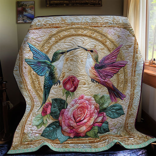 Couple Hummingbird Roses WT1302004CL Quilt