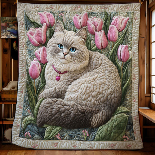 Ragdoll Cat Tulip CW1206036CL Quilt