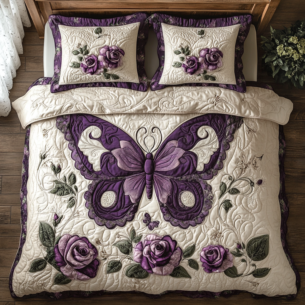 Purple Butterfly YR0901009CL Duvet Cover Set