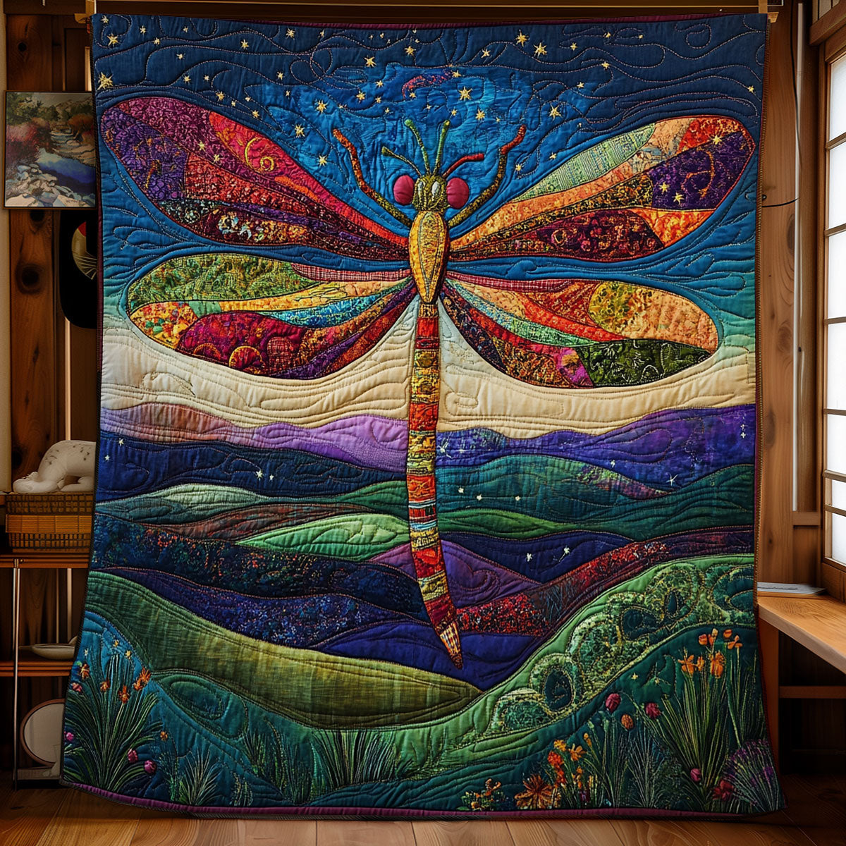 Dragonfly Patchwork WX3012016CL Quilt