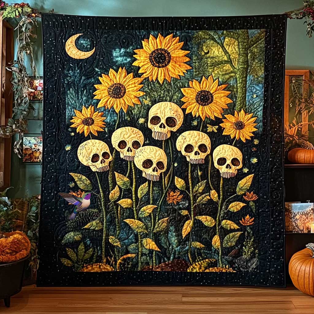 Blooming Skull WN2810060CL Quilt