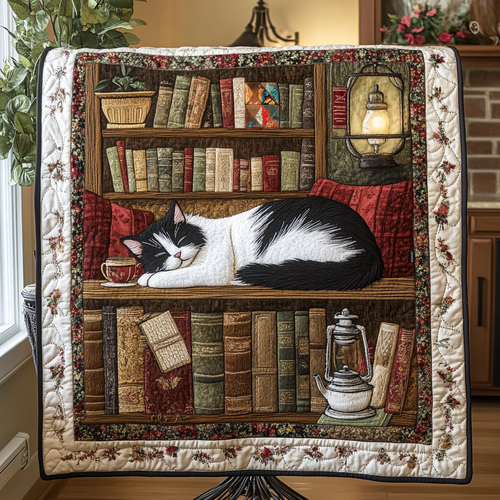 Bookshelf Cat Lover WG0403009CL Quilt