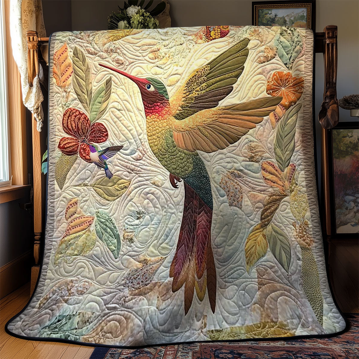 Hummingbird Feather Tranquility WN1010018CL Quilt