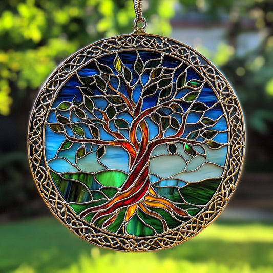 Celtic Tree WX0801085CL Stained Glass Suncatcher