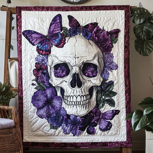 Skull Purple Butterfly WX2910030CL Quilt