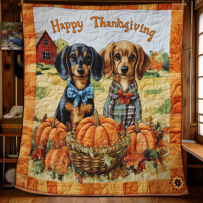 Pumpkin Dachshund WY1911100CL Quilt