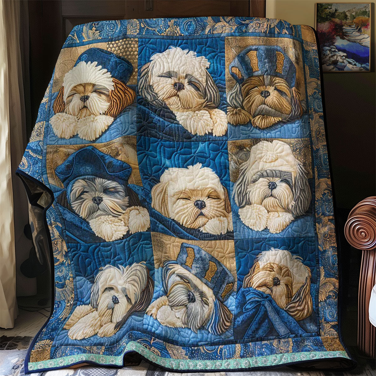 Shih Tzu Cozy Hug WN1209020CL Quilt