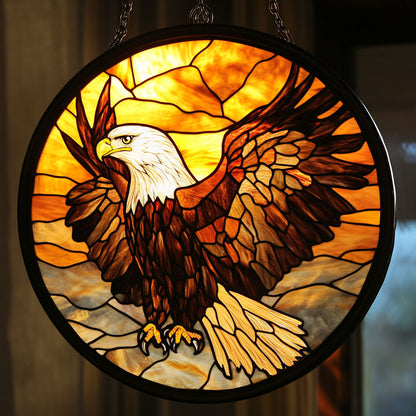 Eagle WJ0611043CL Stained Glass Suncatcher