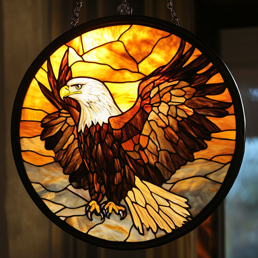 Eagle WJ0611043CL Stained Glass Suncatcher