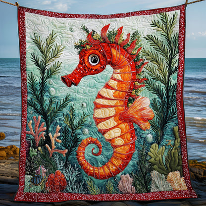 Christmas Seahorse WY1311005CL Quilt