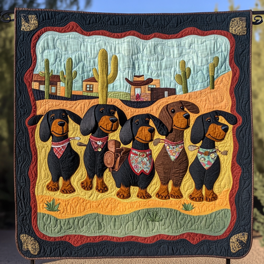 Dachshund Cactus Crew WN2409049CL Quilt