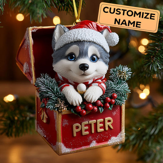 Husky Gift CW2411033CL Personalized Christmas Ornament