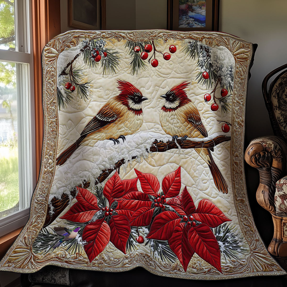 Couple Bird WY2511036CL Quilt