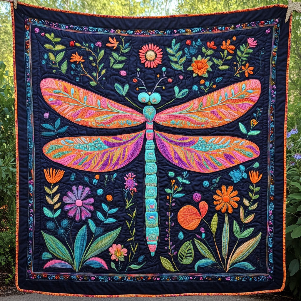 Dragonfly In Night Forest WY2702064CL Quilt