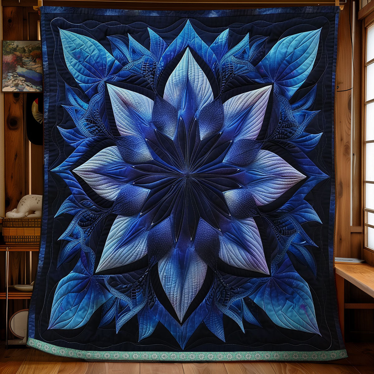 Mystic Blue Blossom WN1309003CL Quilt