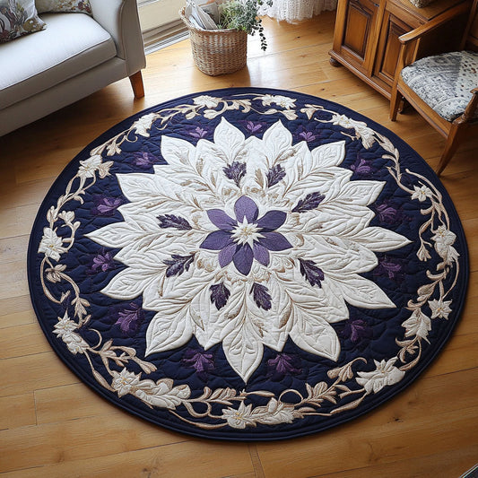 Midnight Frost Bloom CW2209043CL Quilted Round Mat