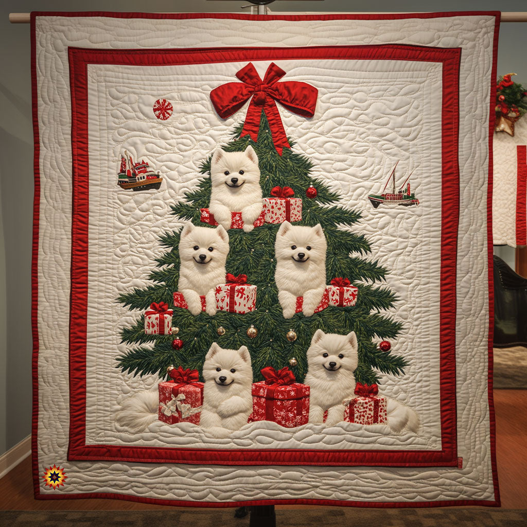 Christmas Samoyed WJ0511007CL Quilt