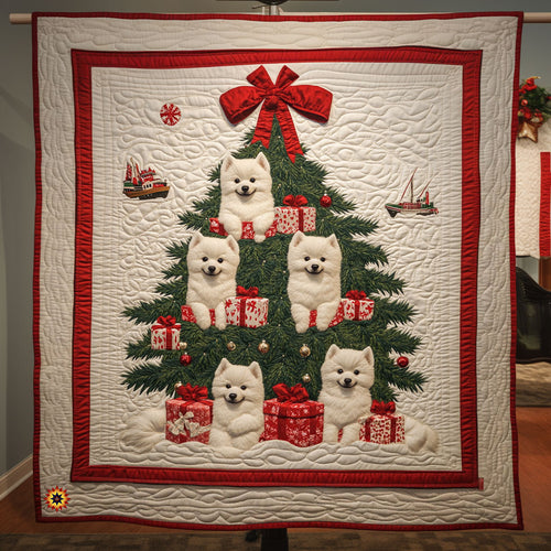 Christmas Samoyed WJ0511007CL Quilt