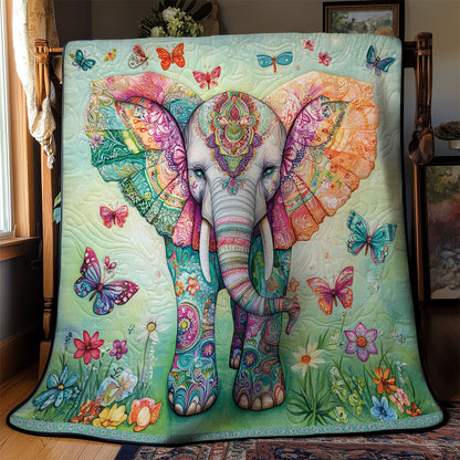 Elephant Butterfly WX1612017CL Quilt