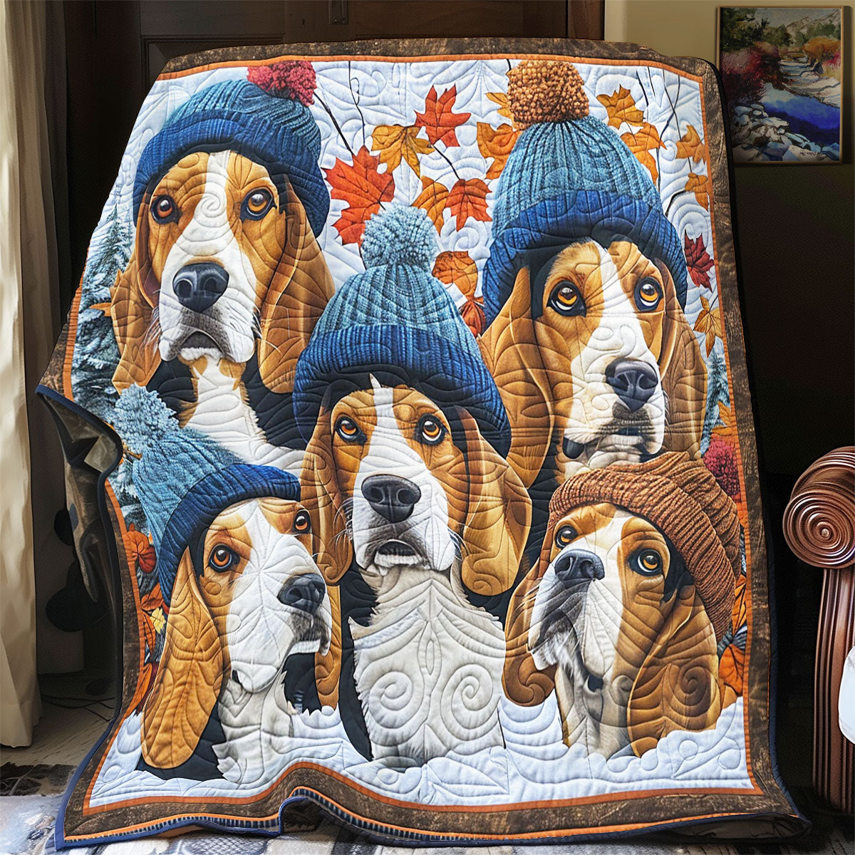 Winter Of Dachshund WY0202089CL Quilt