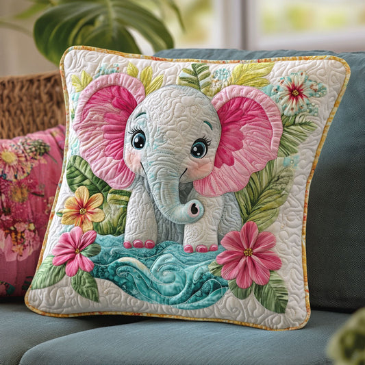 Elephant Happy WT0703041CL Quilt Pillow Case