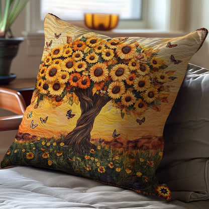 Sunflower Tree Of Life WY2212064CL Quilt Pillow Case