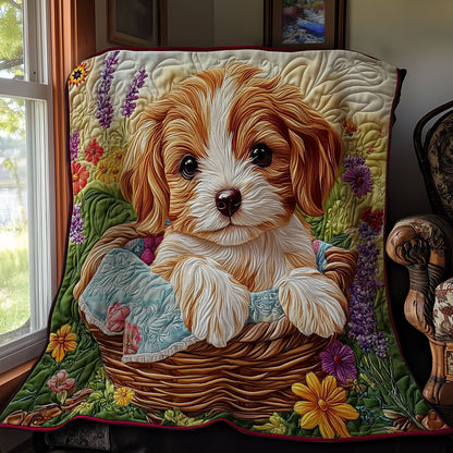 Basket Puppy WY0312035CL Quilt