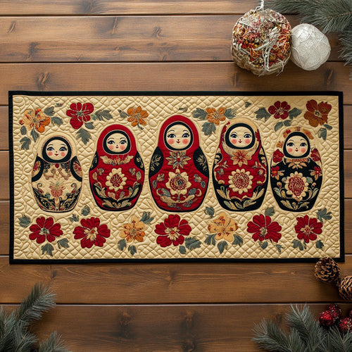 Matryoshka CP2104043CL Quilted Table Runner