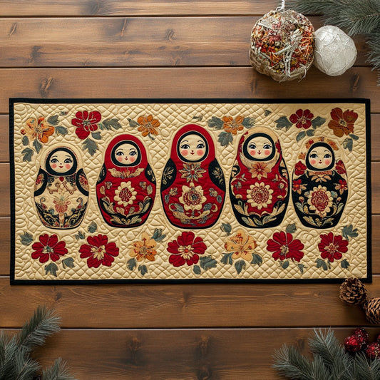 Matryoshka CP2104043CL Quilted Table Runner