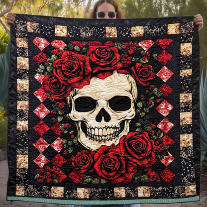 Red Roses Skull WJ2609017CL Quilt