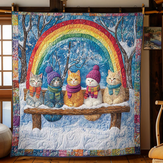 Cozy Cat Rainbow WN2512028CL Quilt