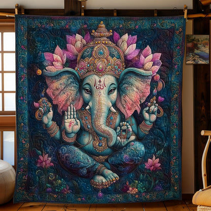 Lotus Ganesha Elephant WY0811007CL Quilt