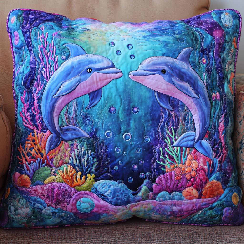 Couple Dolphin Sea WT0703136CL Quilt Pillow Case