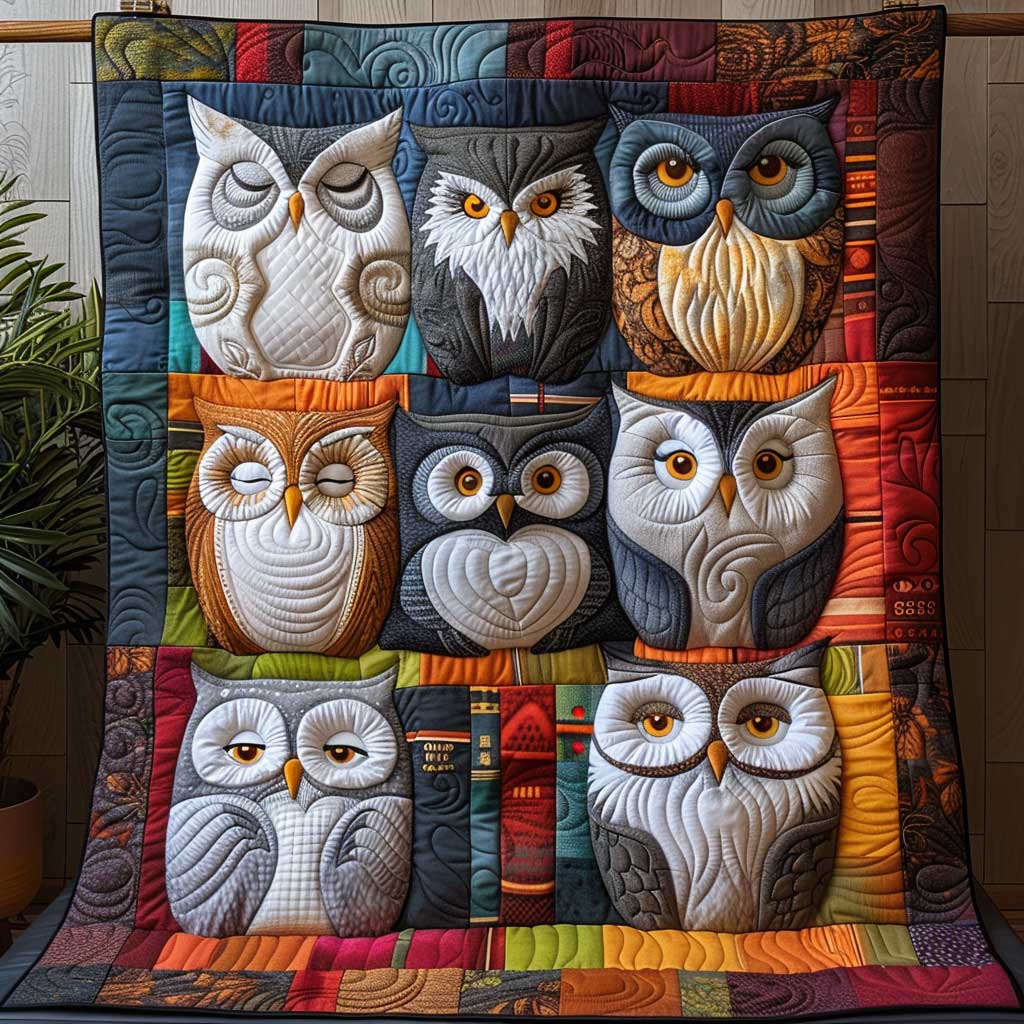 Sleeping Puff Owl WP1009053CL Quilt