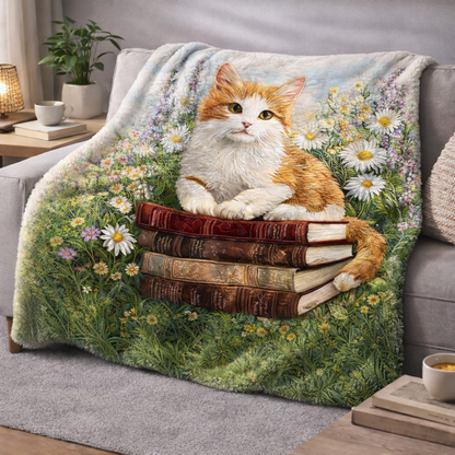 Wise Ginger Cat QA2101004CL Faux Fur Throw Blanket