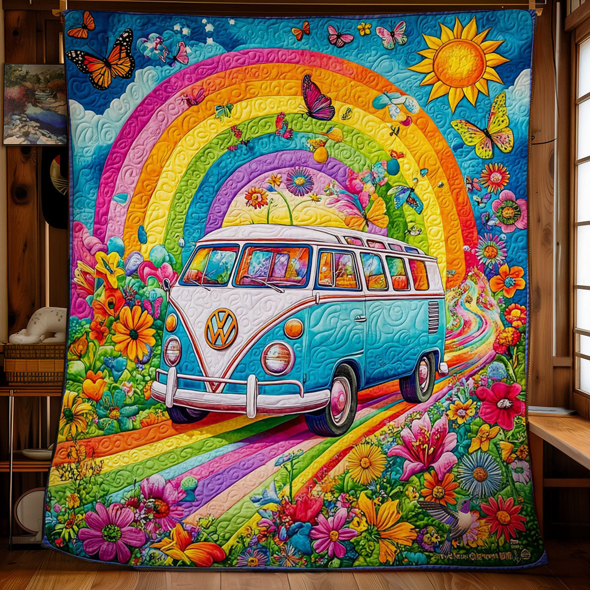 Hippie Van WY2511029CL Quilt